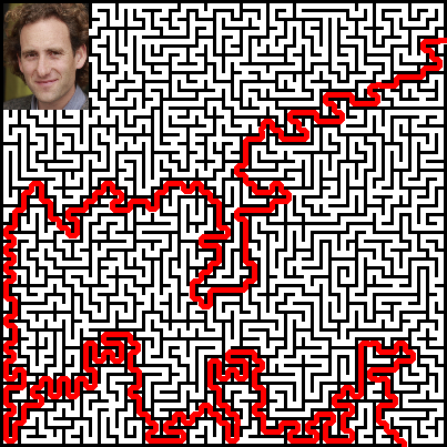 a solution through the modified maze